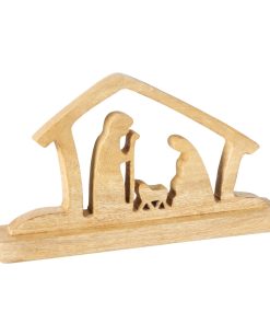 Crèche en bois naturel