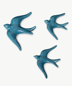 Hirondelles en céramique | Bleu Canard
