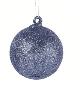 Boule de noël en verre argenté à paillettes n°6