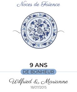 Poster Noces de Faïence – Affiche à Personnaliser